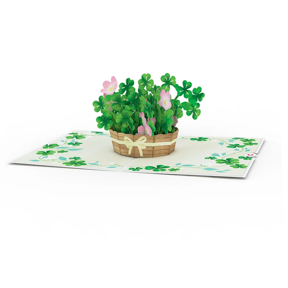 Lovepop Shamrock Basket St. Patrick's Day Pop-Up Card - Image 3
