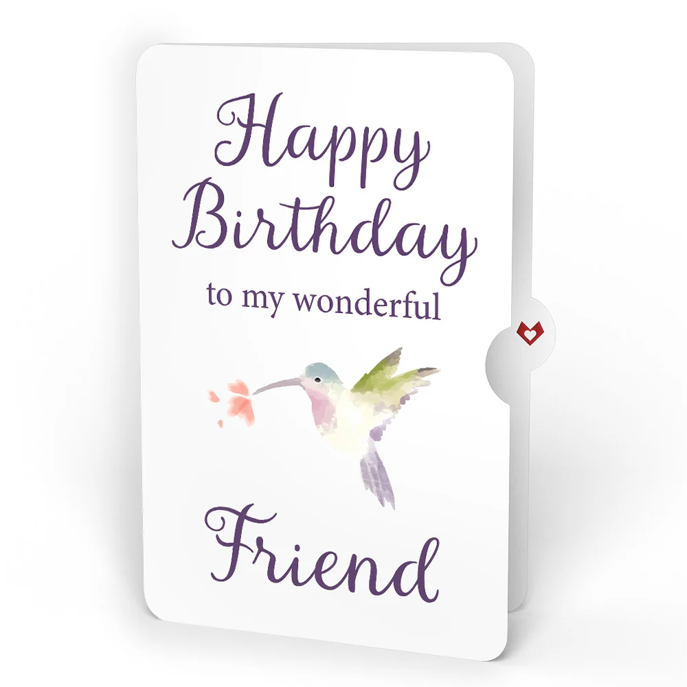 Lovepop Serene Hummingbird Birthday HeartFelt Charm Card and Sentiment Set for Friend - Image 4