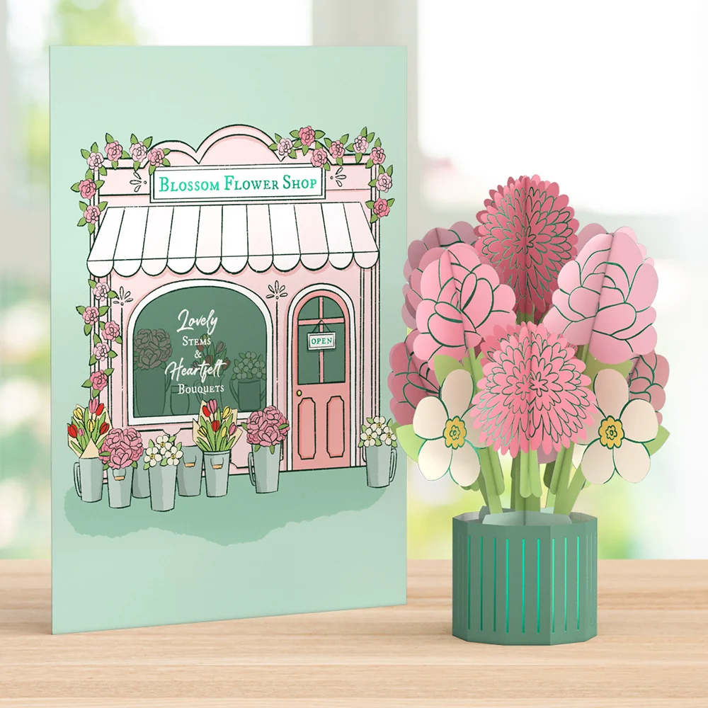Lovepop Blossom Flower Shop Card with Mini Bouquet