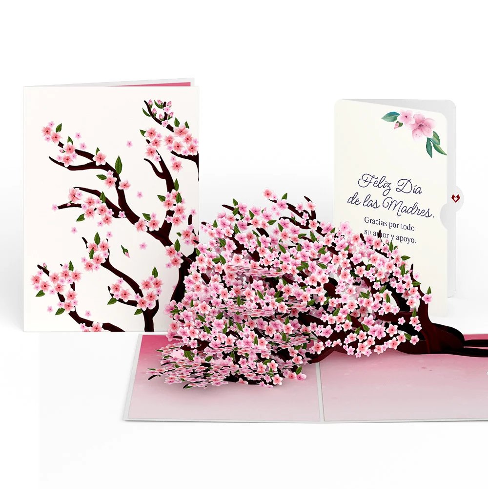 Lovepop Cherry Blossom Branches in Bloom Mother's Day Pop-Up Card and Sentiment Set for Spanish Mom