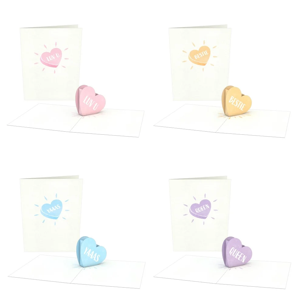 Lovepop Love Hearts Notecards (Assorted 4-Pack)