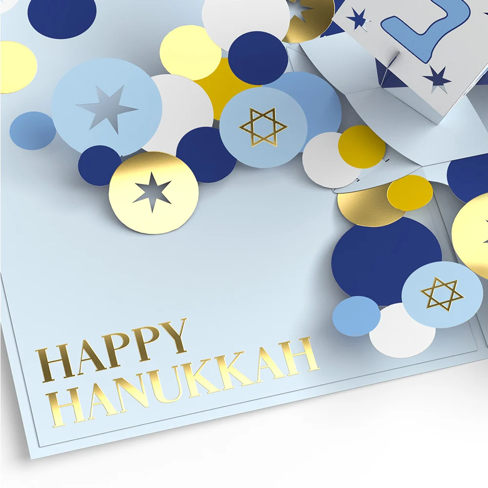 Lovepop Happy Hanukkah Spinning Dreidel Pop-Up Card - Image 4