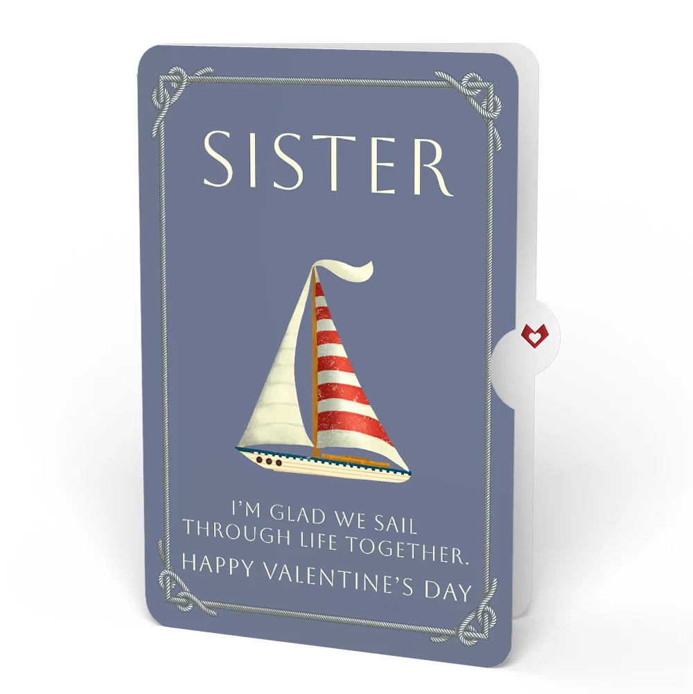 Lovepop 'Ahoy There' Valentine Plushpop Card and Sentiment Set for Sister - Image 4