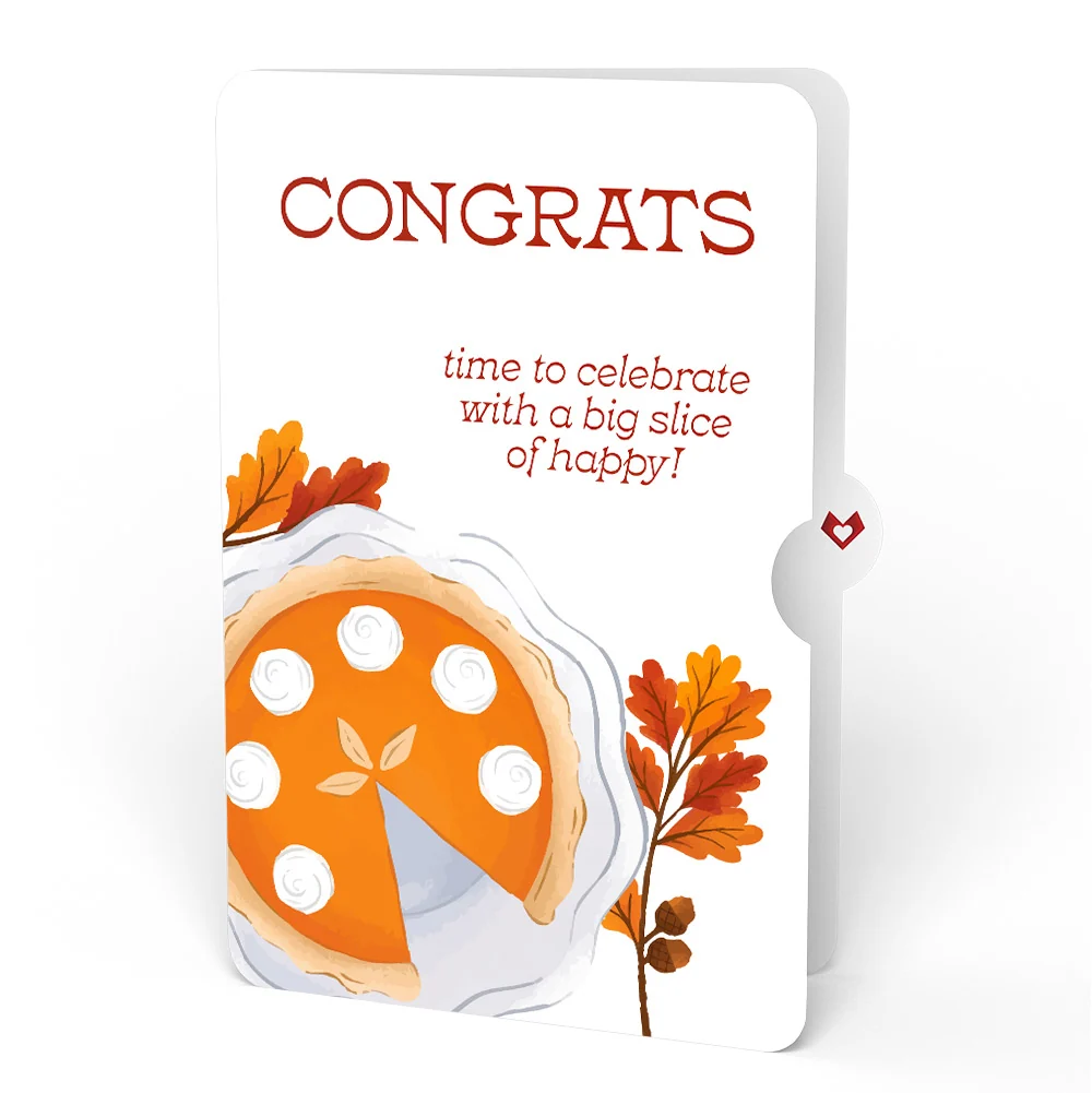 Lovepop Pumpkin Pie Congratulations Pop-Up Card and Sentiment Set Coffee - Image 4