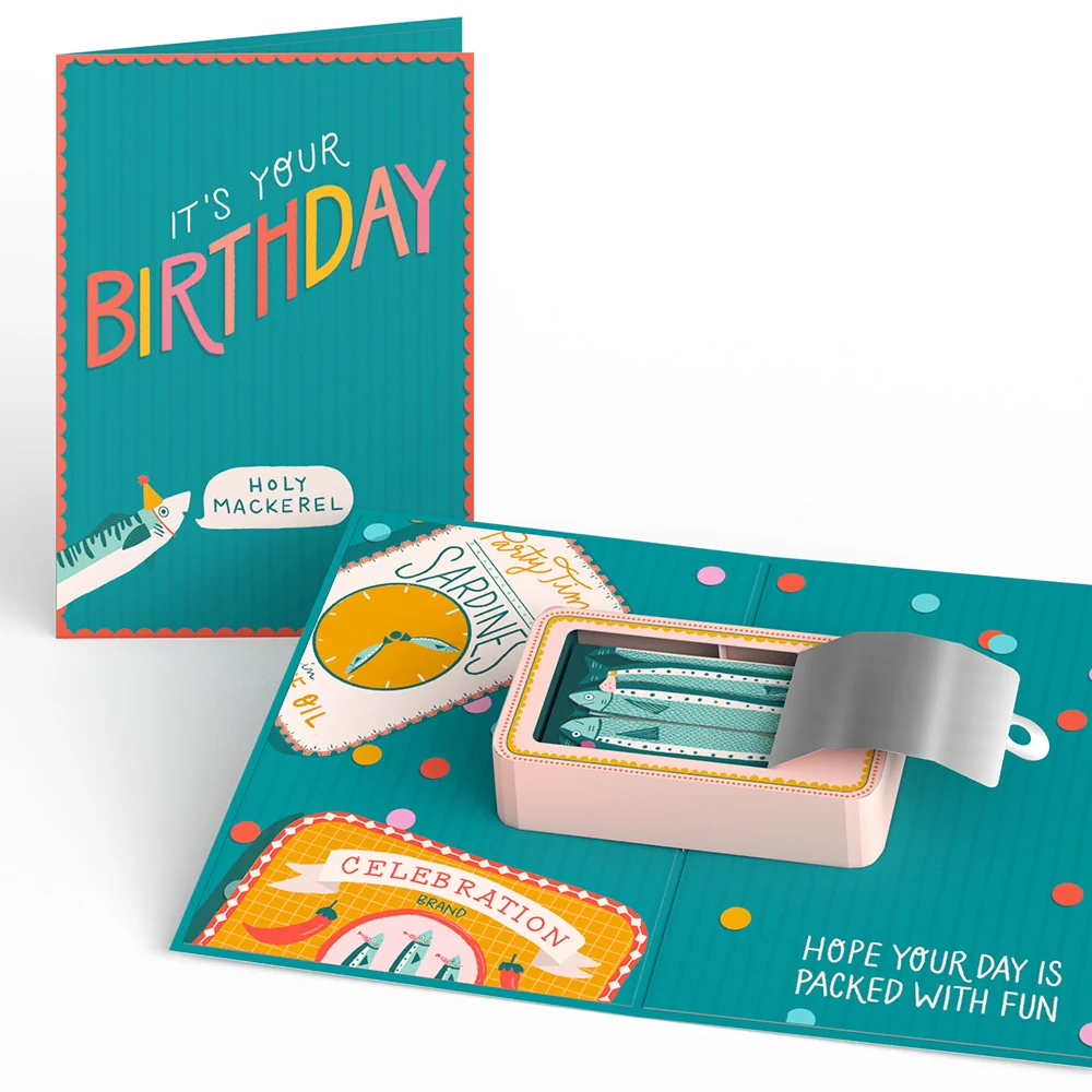 Lovepop Holy Mackerel, It's Your Birthday Pop-Up Card Lid
