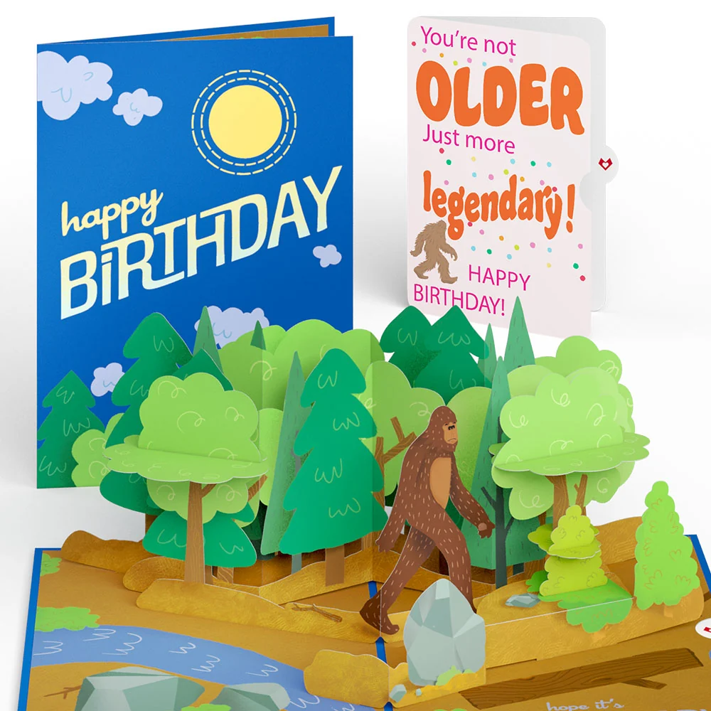 Lovepop Bigfoot Legendary Birthday Pop-Up Card and Sentiment Set