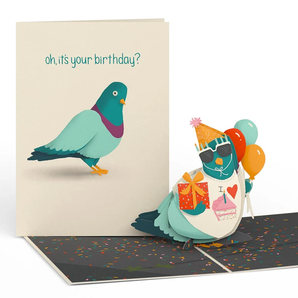 Lovepop ‘That’s Coo’ Funny Pigeon Birthday Pop-Up Card