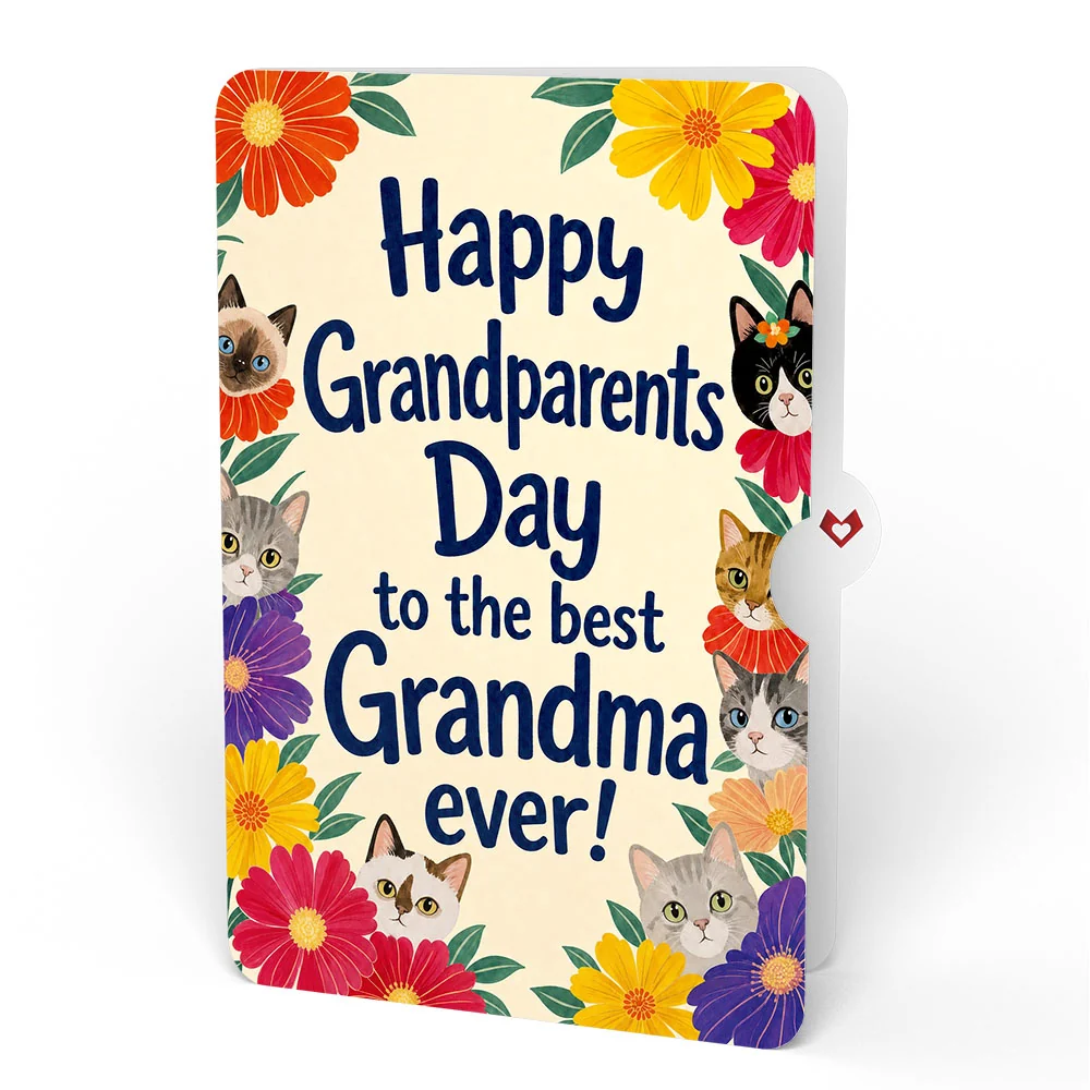 Lovepop Purr-fect Cat Bouquet and Grandparents Day Sentiment Set Vase - Image 4
