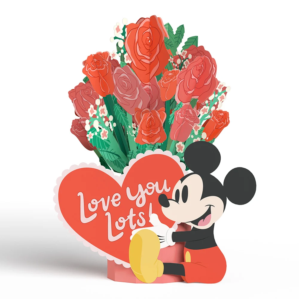 Lovepop Disney’s Mickey Mouse Love You Lots Pop-Up Card & Flower Buds Bouquet Bundle - Image 5