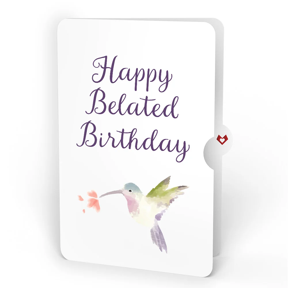 Lovepop Daisy Patch Hummingbirds Belated Birthday Pop-Up Card and Sentiment Set - Image 4