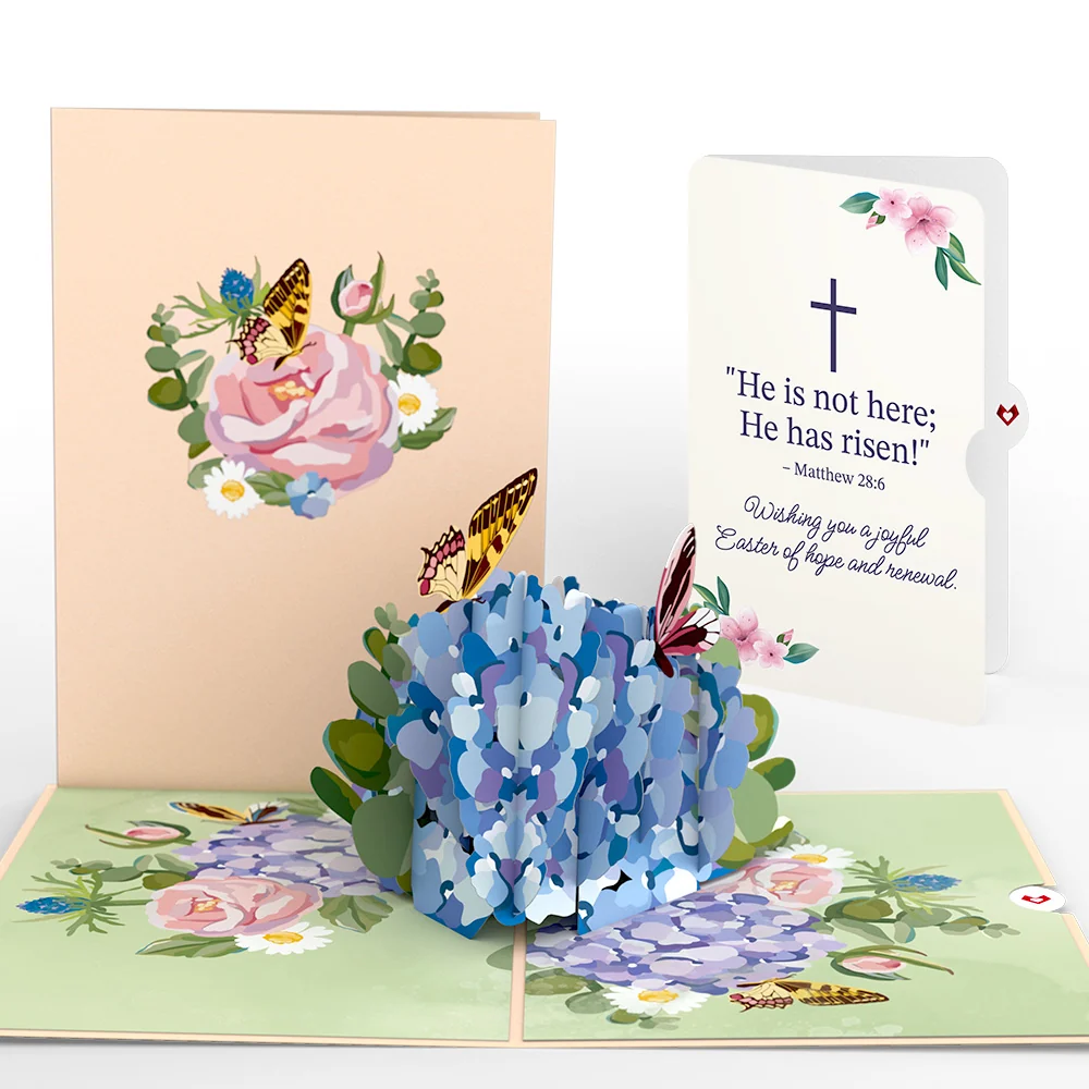 Lovepop Hydrangea Butterflies Easter Pop-Up Card and Sentiment Set