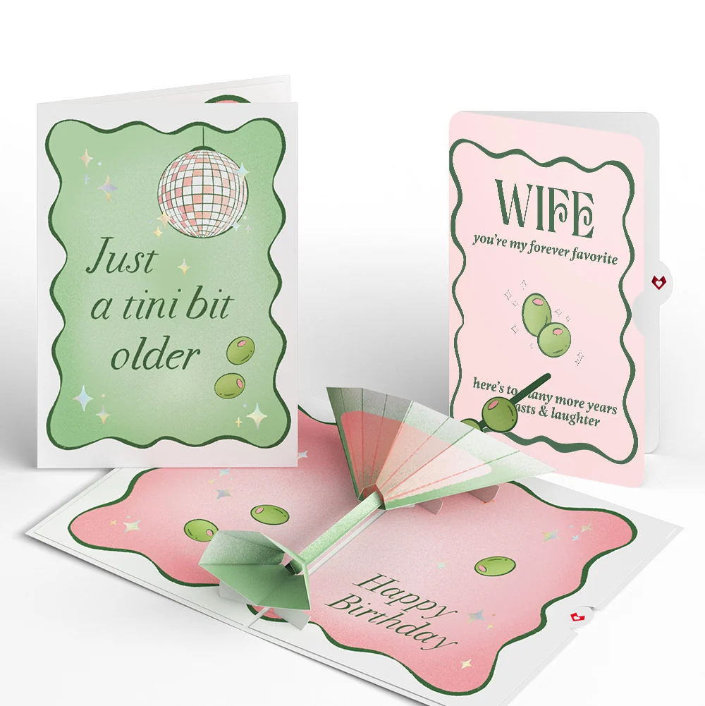 Lovepop Just a Tini Bit Older Birthday Pop-Up Card and Sentiment Set for Wife