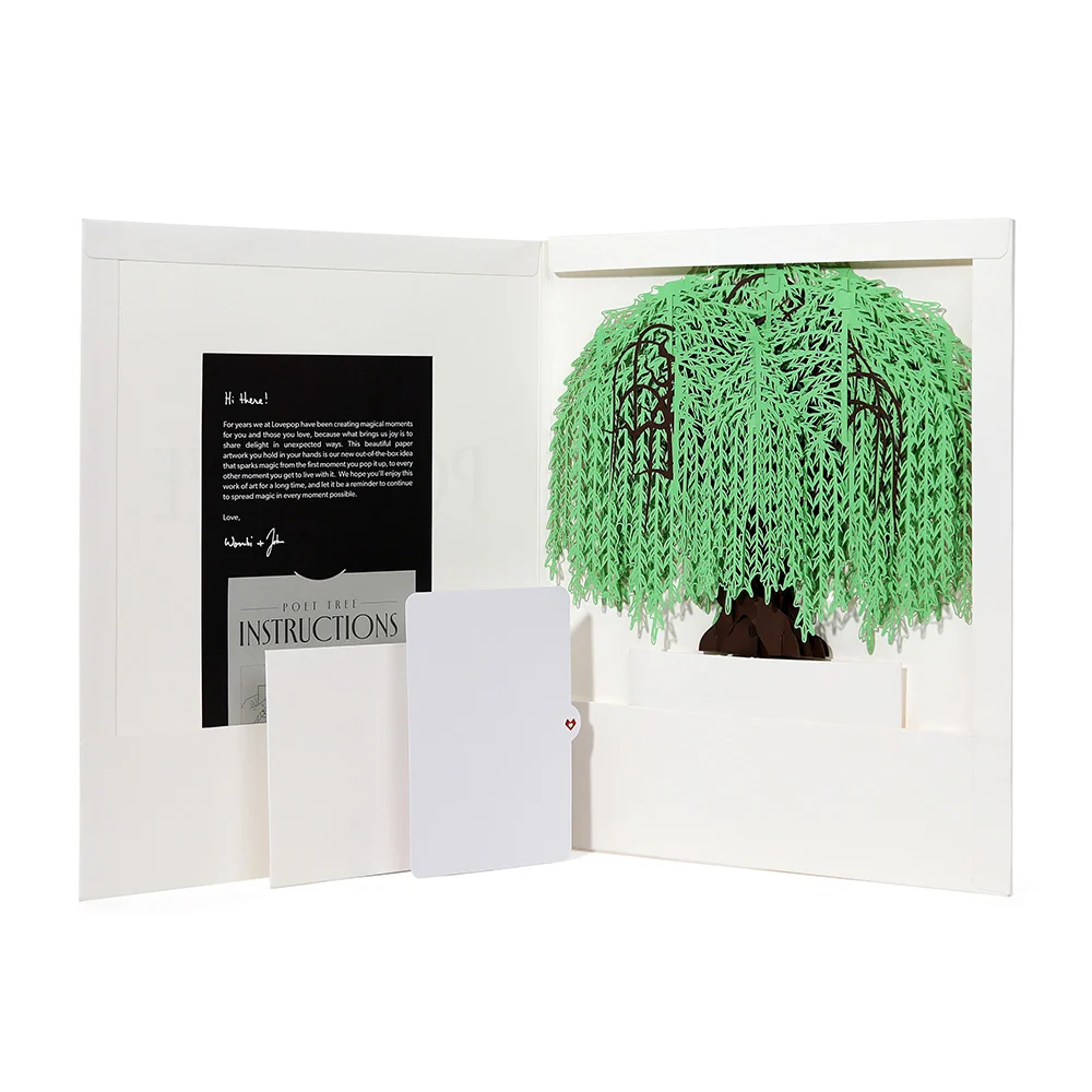 Lovepop Weeping Willow Poet Tree Pop-Up Paper Sculpture - Image 8