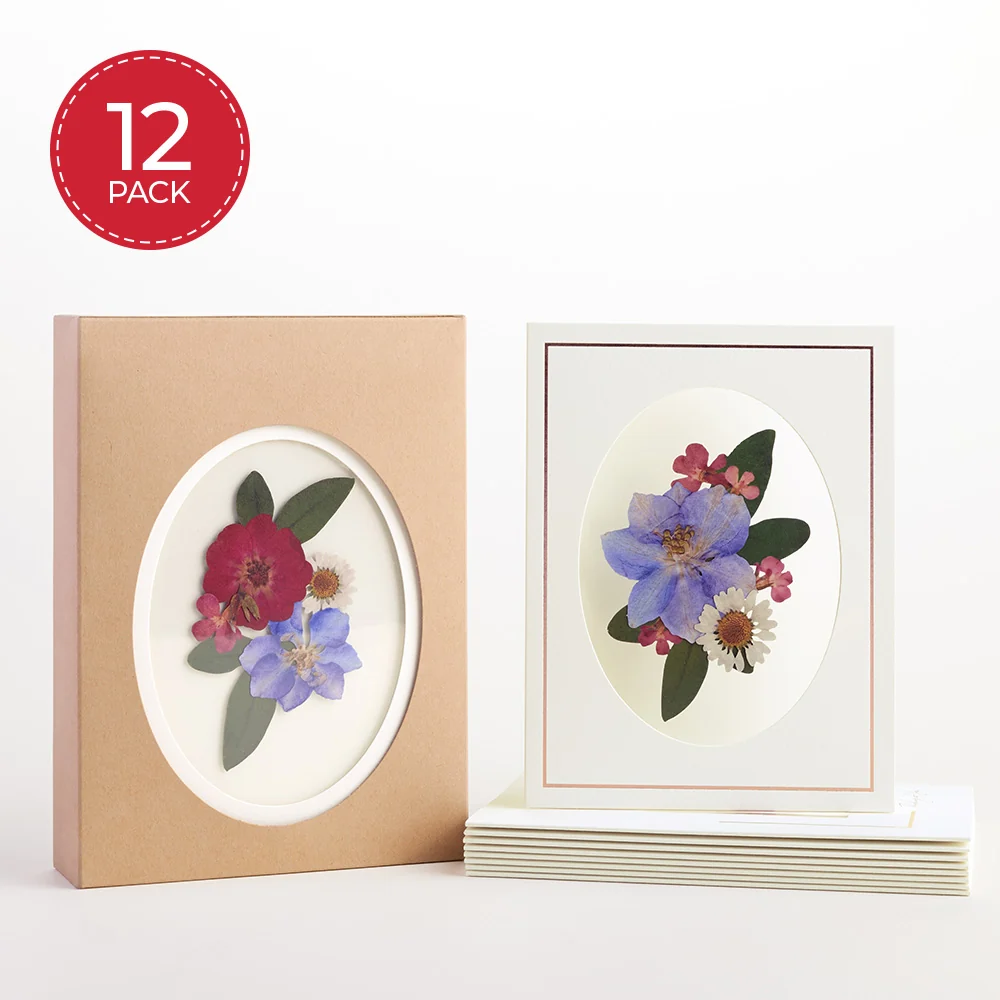Lovepop Vibrant Wildflower (Assorted 12-Pack) – Petal Pressed Blank Notecards