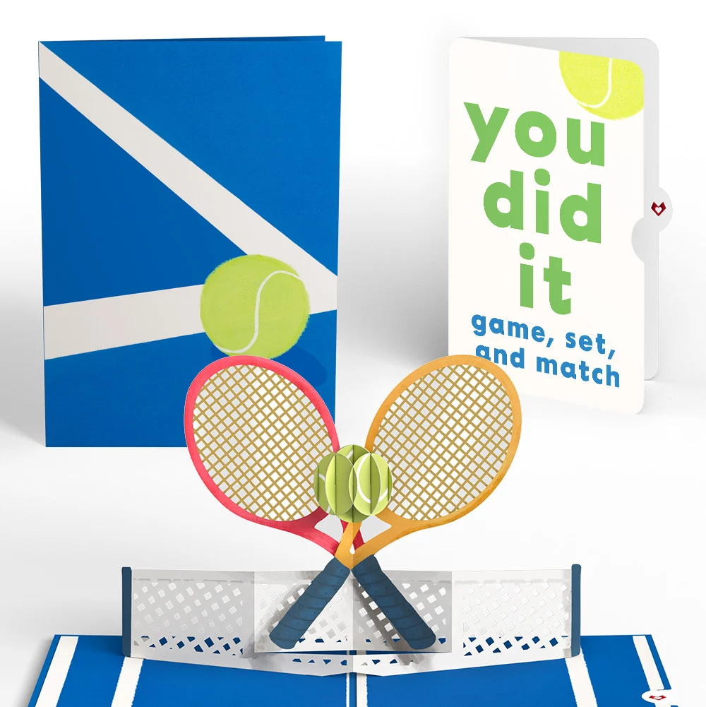Lovepop On the Court Tennis Congratulations Pop-Up Card and Sentiment Set