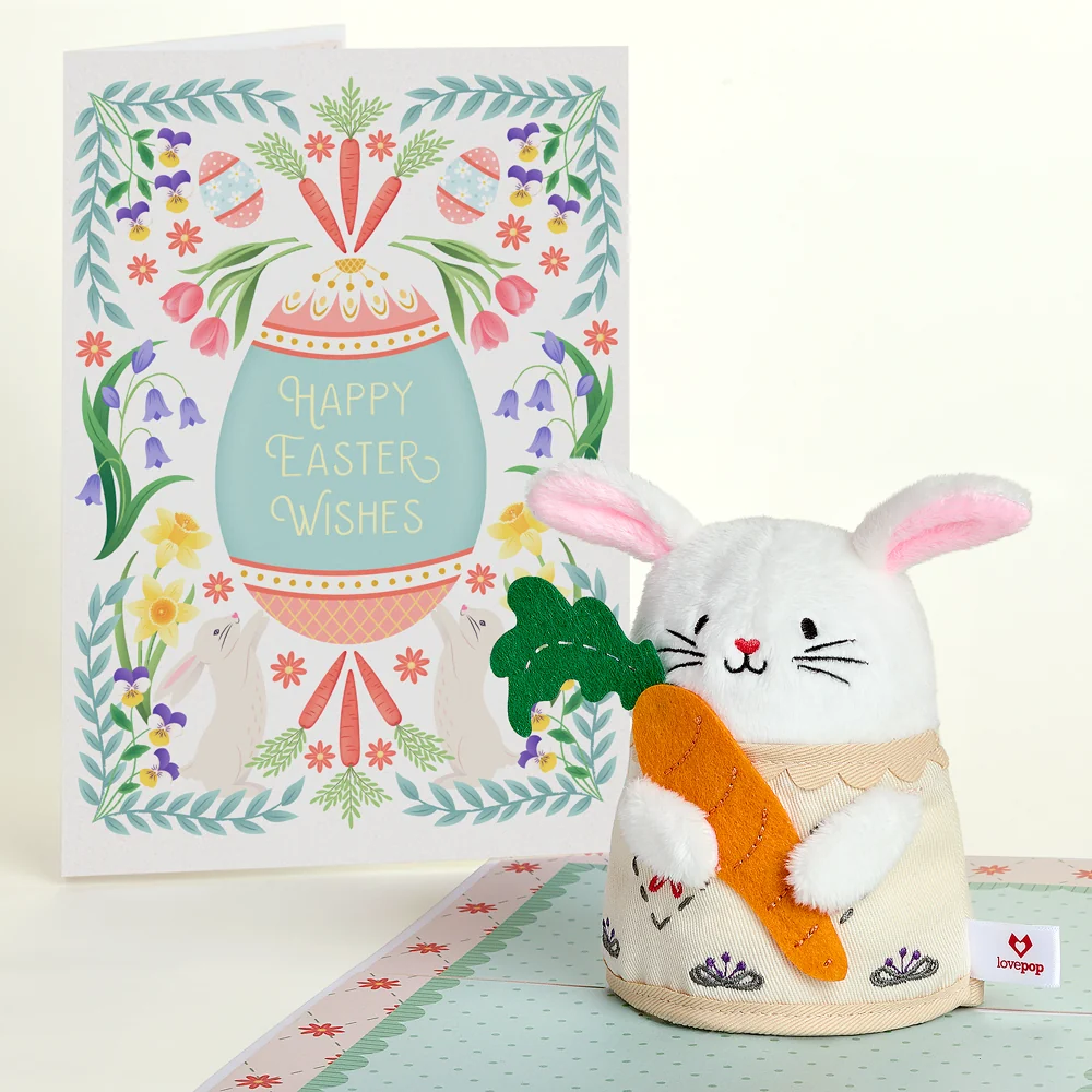 Lovepop 'Happy Easter Wishes' Bunny Plushpop Card