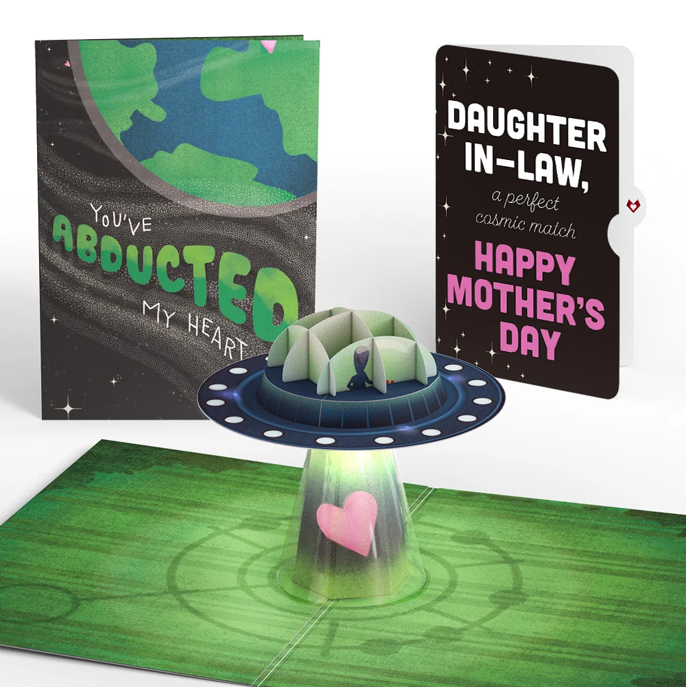 Lovepop You've Abducted My Heart Mother’s Day Light-Up Pop-Up Card and Sentiment Set for Daughter-in-law