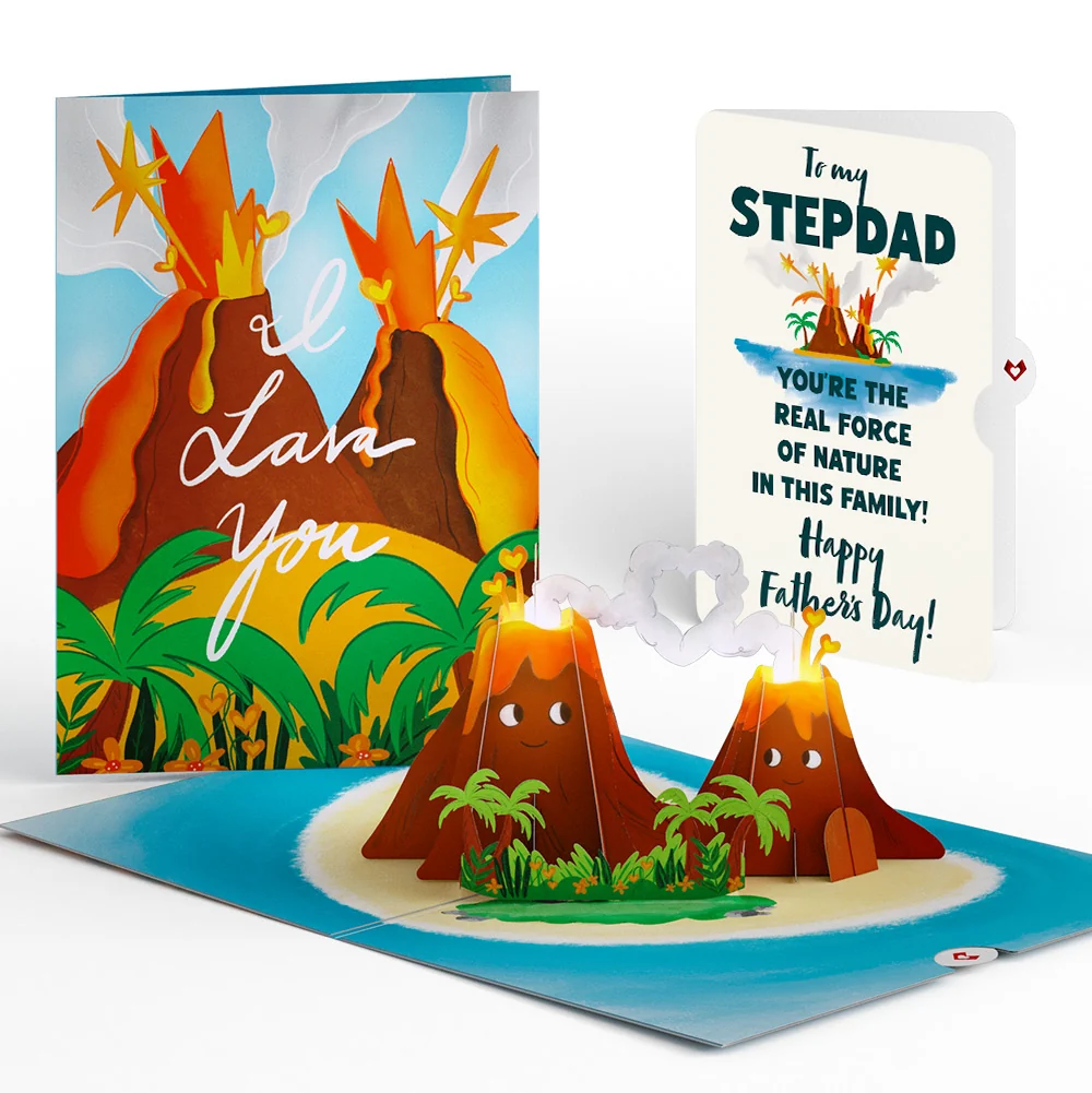 Lovepop I Lava You Father's Day Light-Up Pop-Up Card and Sentiment Set for Stepdad