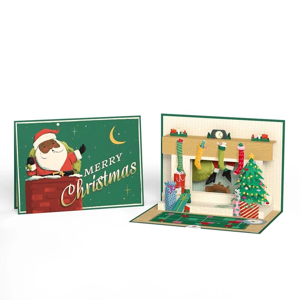 Lovepop Santa Down the Chimney Christmas Pop-Up Card — SKU SB-41A7AF-1CBB635857E422