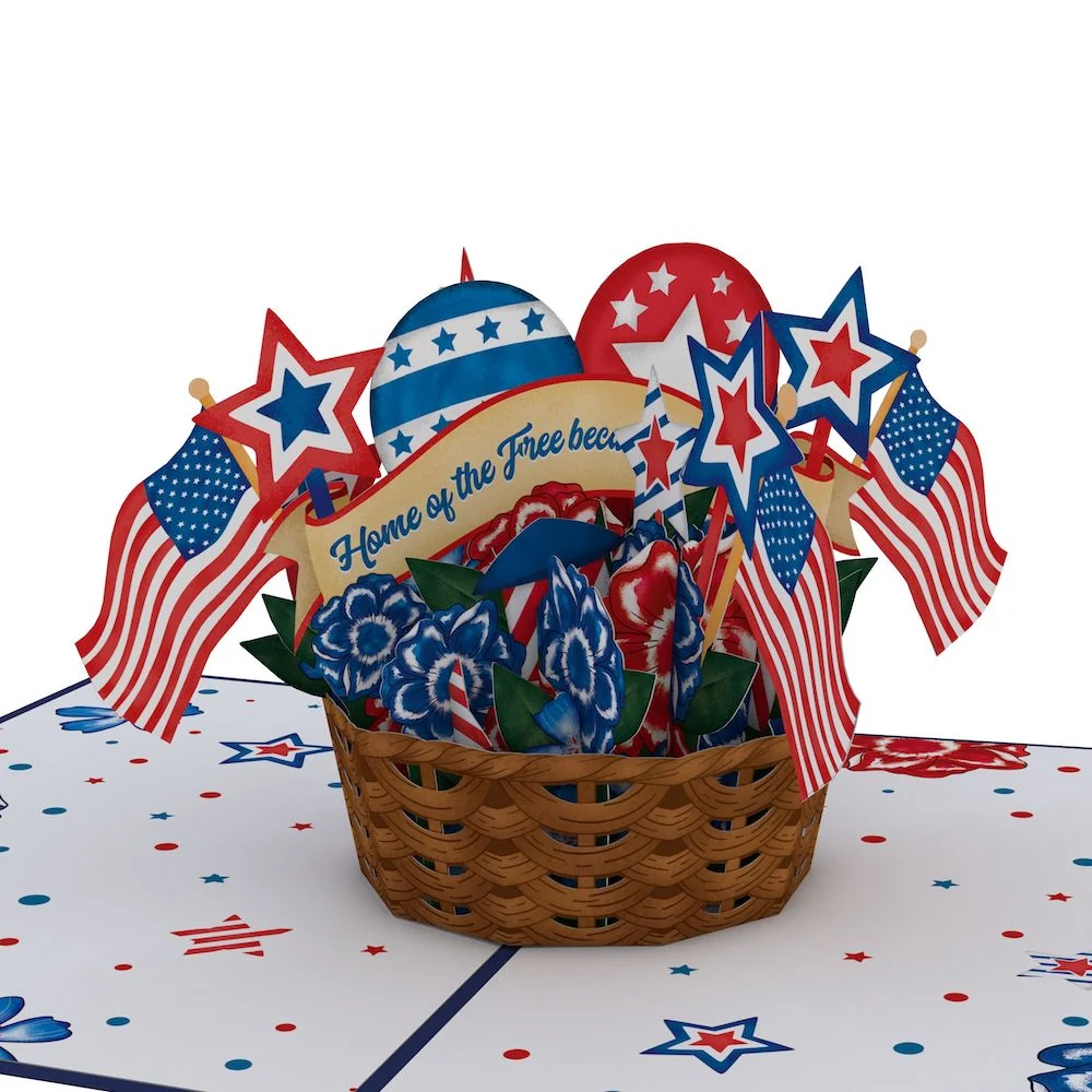Lovepop Americana Basket Pop-Up Card - Image 2