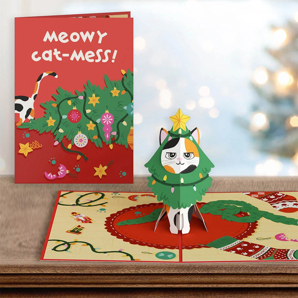 Lovepop Meowy Cat-mess Christmas Pop-Up Card