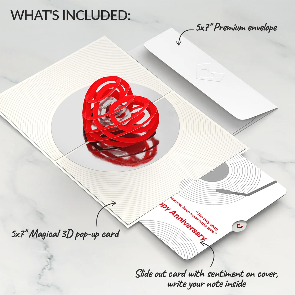 Lovepop OK Go: Love Pop-Up Card and Timeless Melody Anniversary Sentiment Set - Image 2