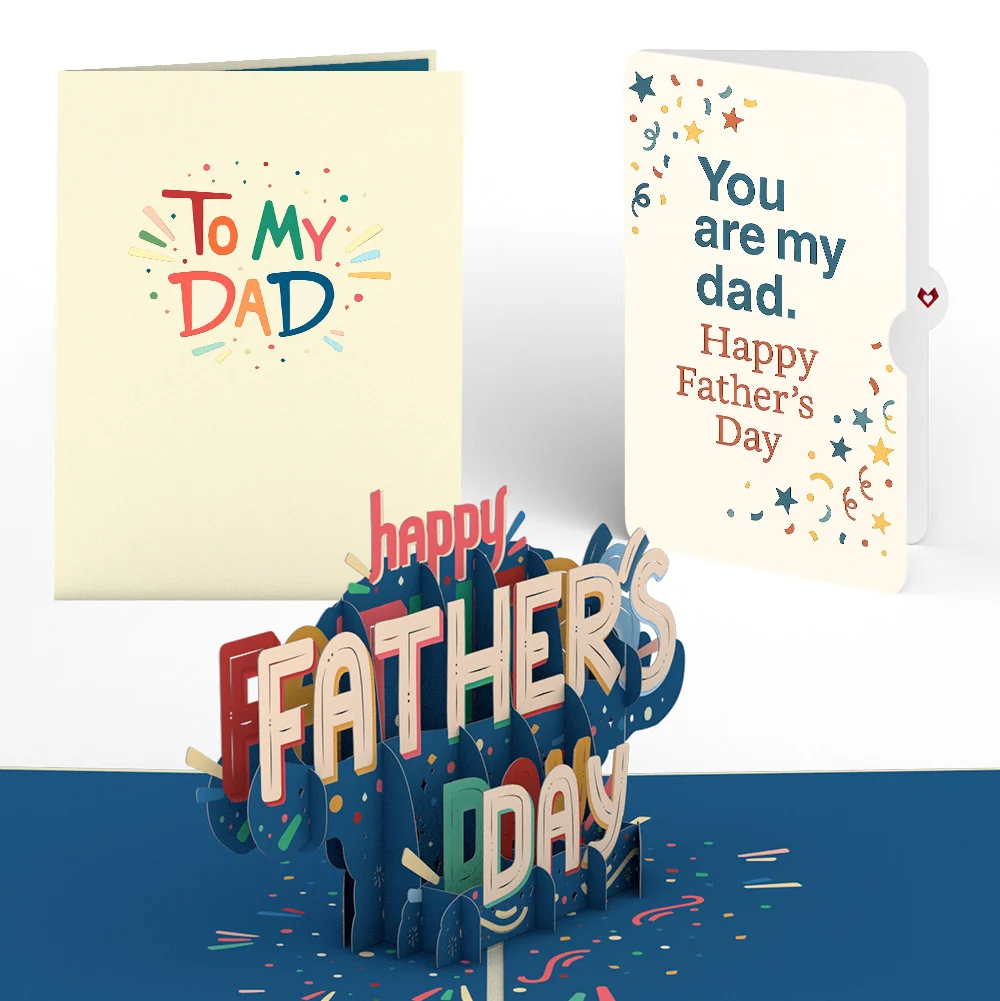 Lovepop To My Dad: Happy Father's Day Pop-Up Card and Sentiment Set for Dad Cream