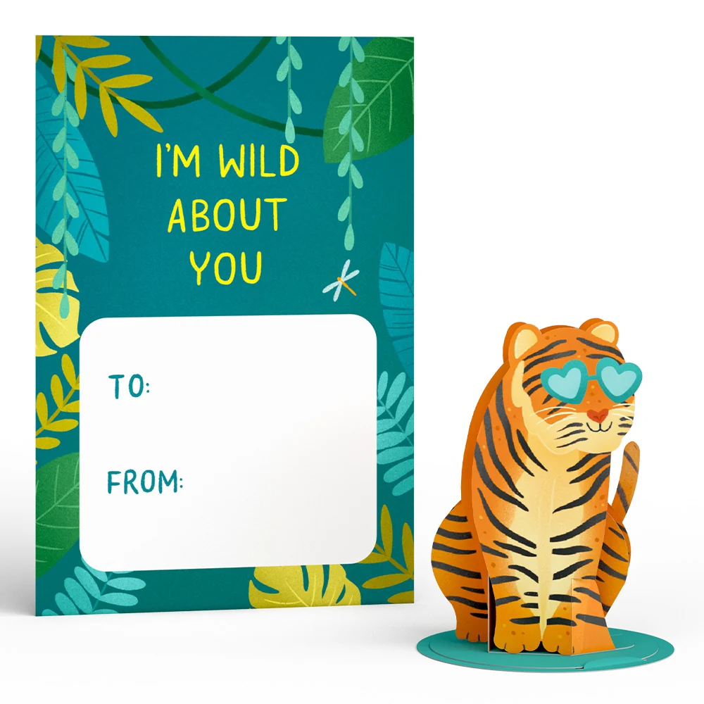 Lovepop Valentine’s Day Safari Assorted Cards Kids Classroom 24-Pack - Image 4