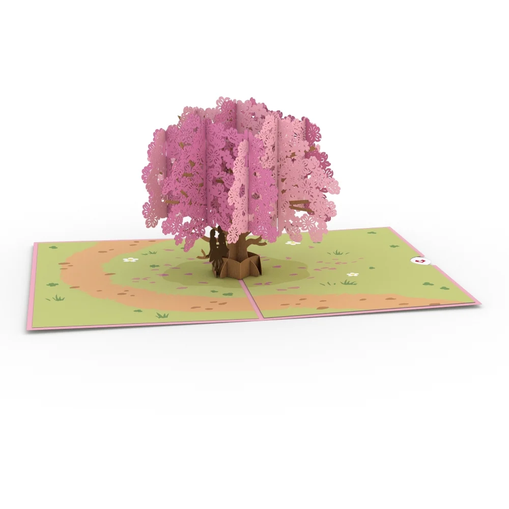 Lovepop Dogwood Love Scene Purple Same Sex Female Pop-Up Card