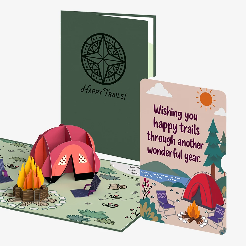 Lovepop Happy Trails Camping Trip Birthday Pop-Up Card and Sentiment Set Chair