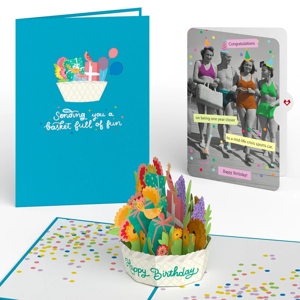 Lovepop Happy Birthday Basket Pop-Up Card and Sentiment Set