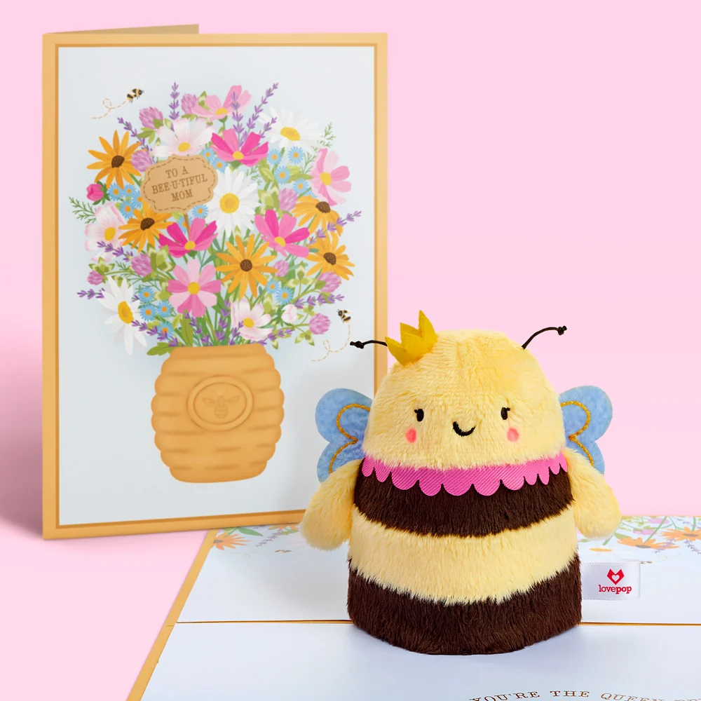 Lovepop 'Bee-u-tiful Mom' Queen Bee Plushpop Card