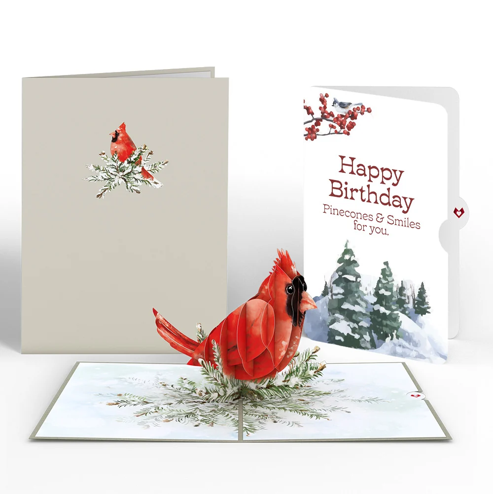 Lovepop Winter Cardinal Birthday Pop-Up Card and Sentiment Set