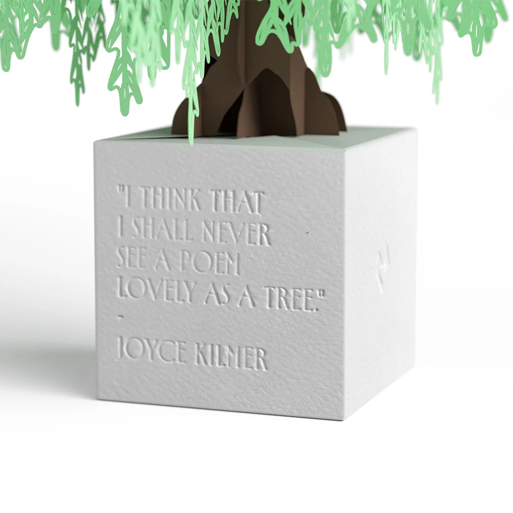 Lovepop Weeping Willow Poet Tree Pop-Up Paper Sculpture - Image 3