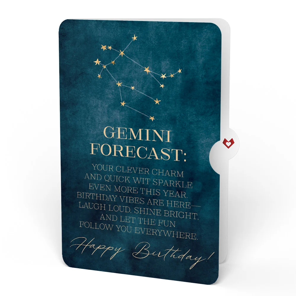 Lovepop You're a Star Birthday Pop-Up Card and Gemini Zodiac Sentiment Set - Image 4