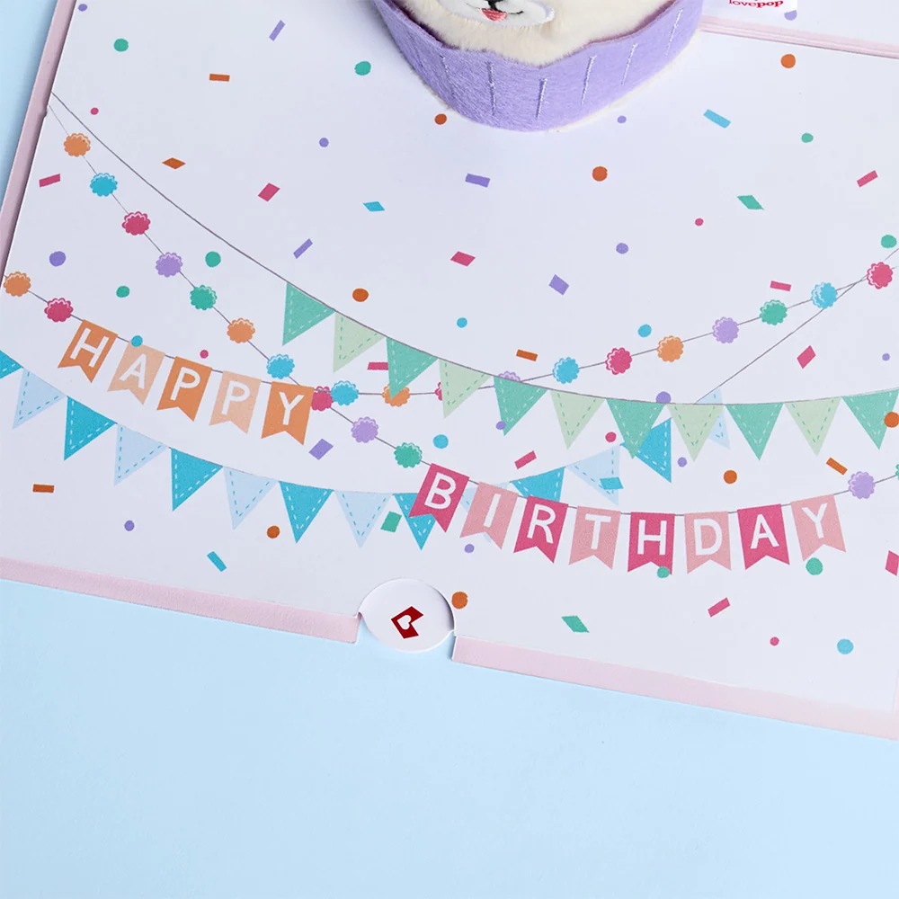 Lovepop 'Let's Pawty' Birthday Dog Plushpop Card - Image 3