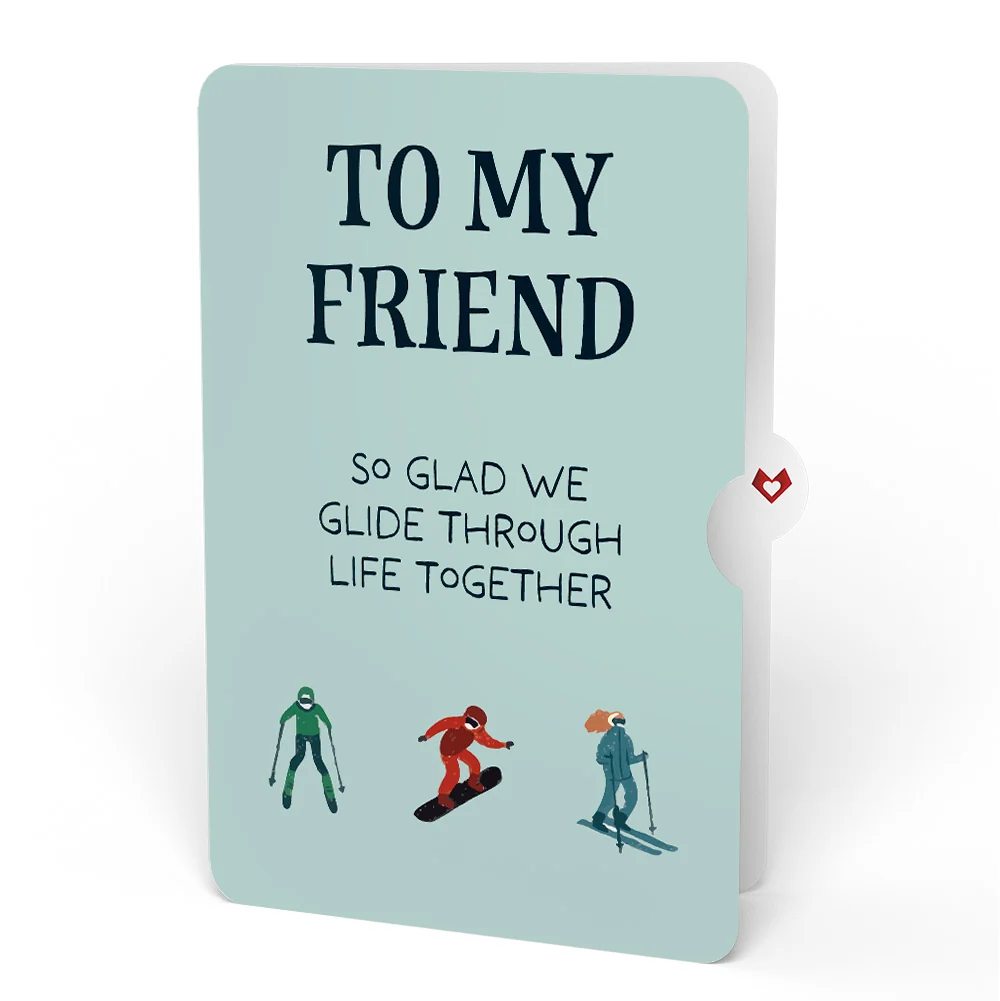 Lovepop Mountain Ski Adventure Friendship Pop-Up Card and Sentiment Set - Image 4