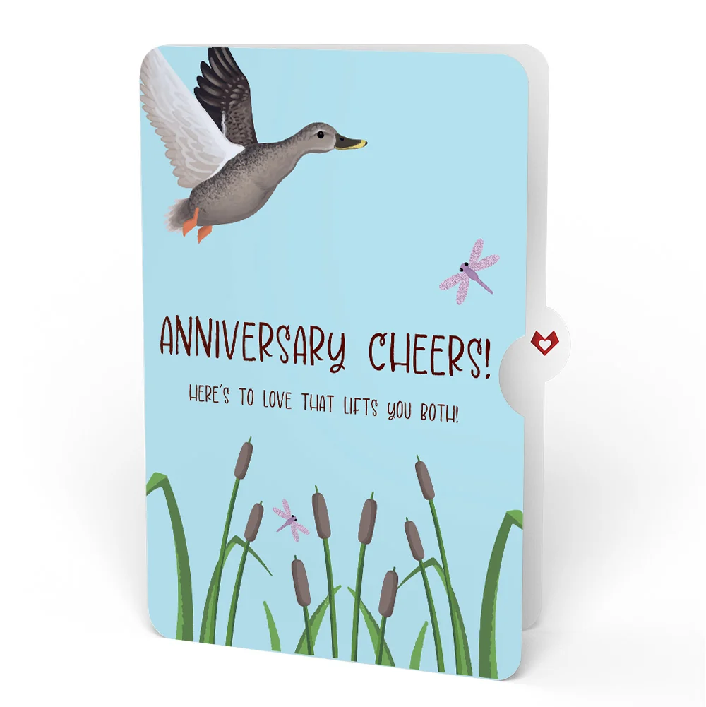 Lovepop Pondside Mallard Ducks Anniversary Pop-Up Card and Sentiment Set - Image 4
