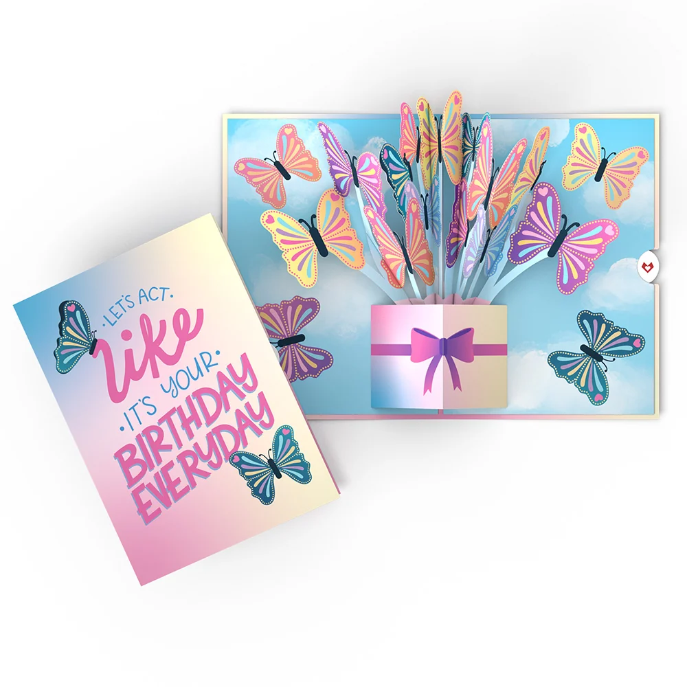 Lovepop Act Like It's Your Birthday Butterflies Pop-Up Card