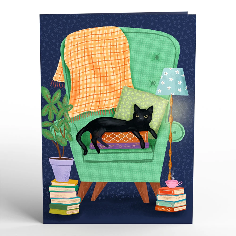 Lovepop Cozy Cat Petal Pressed Bookmark Card - Image 5