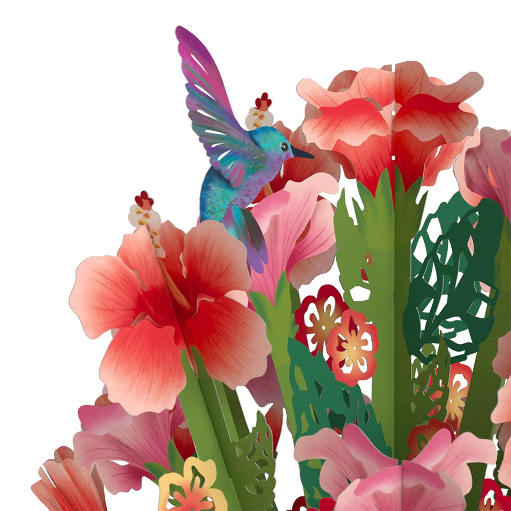 Lovepop Hibiscus Galentine's Day Bouquet and Sentiment Set for Friend Vase - Image 3