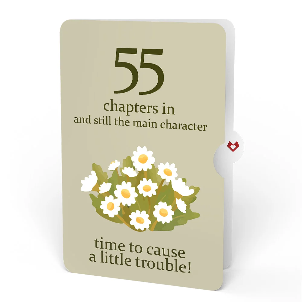 Lovepop Cheers to a New Chapter 55th Birthday Pop-Up Card and Sentiment Set Cream - Image 4