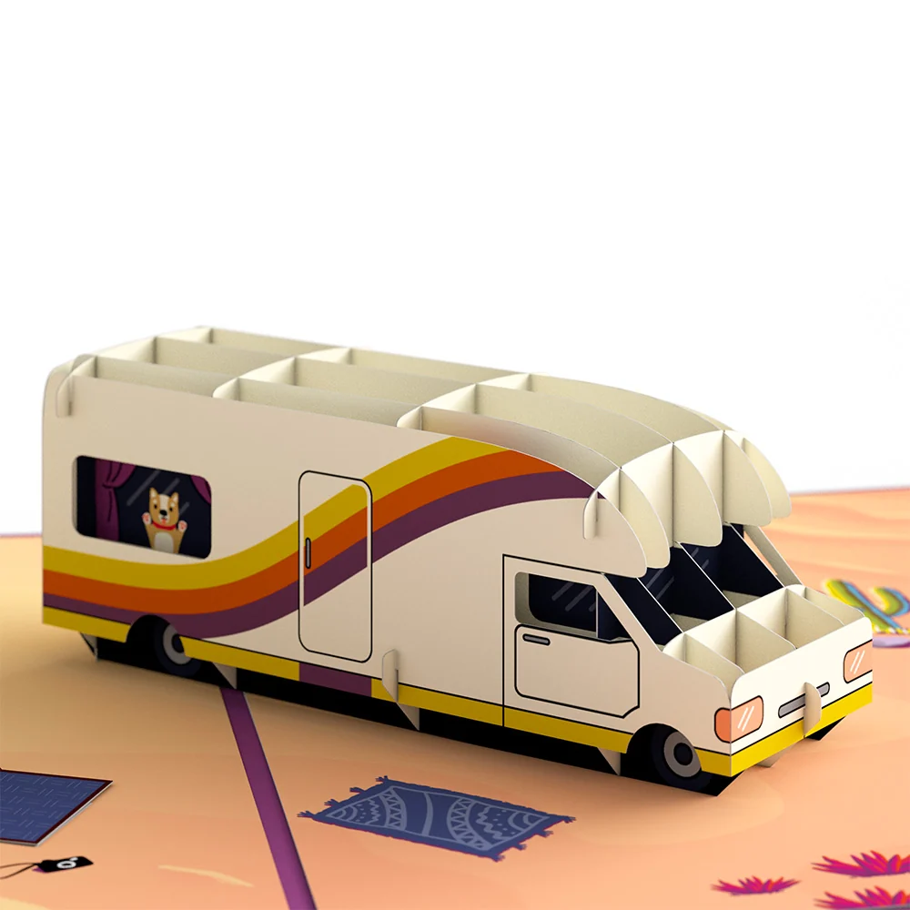 Lovepop Retro Camper Pop-Up Card - Image 2