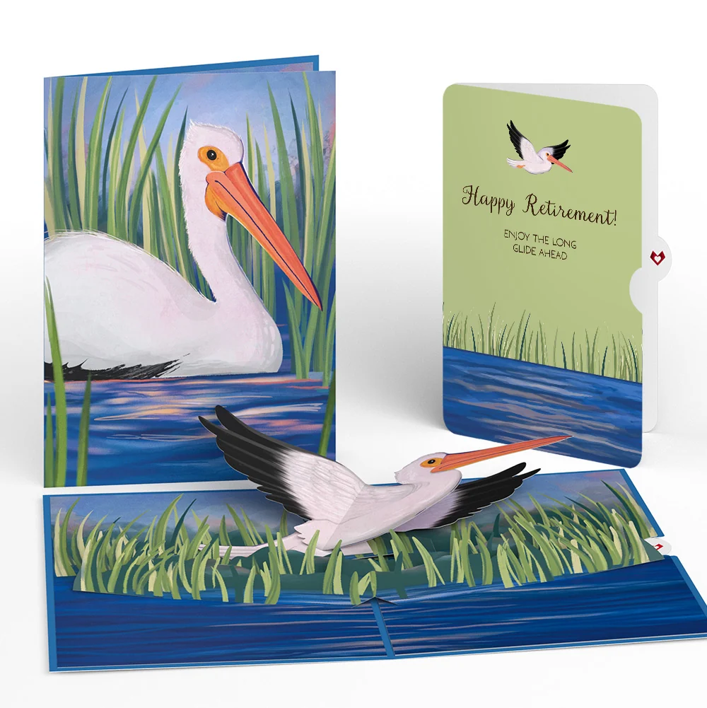Lovepop Pelican in the Marsh Retirement Pop-Up Card and Sentiment Set