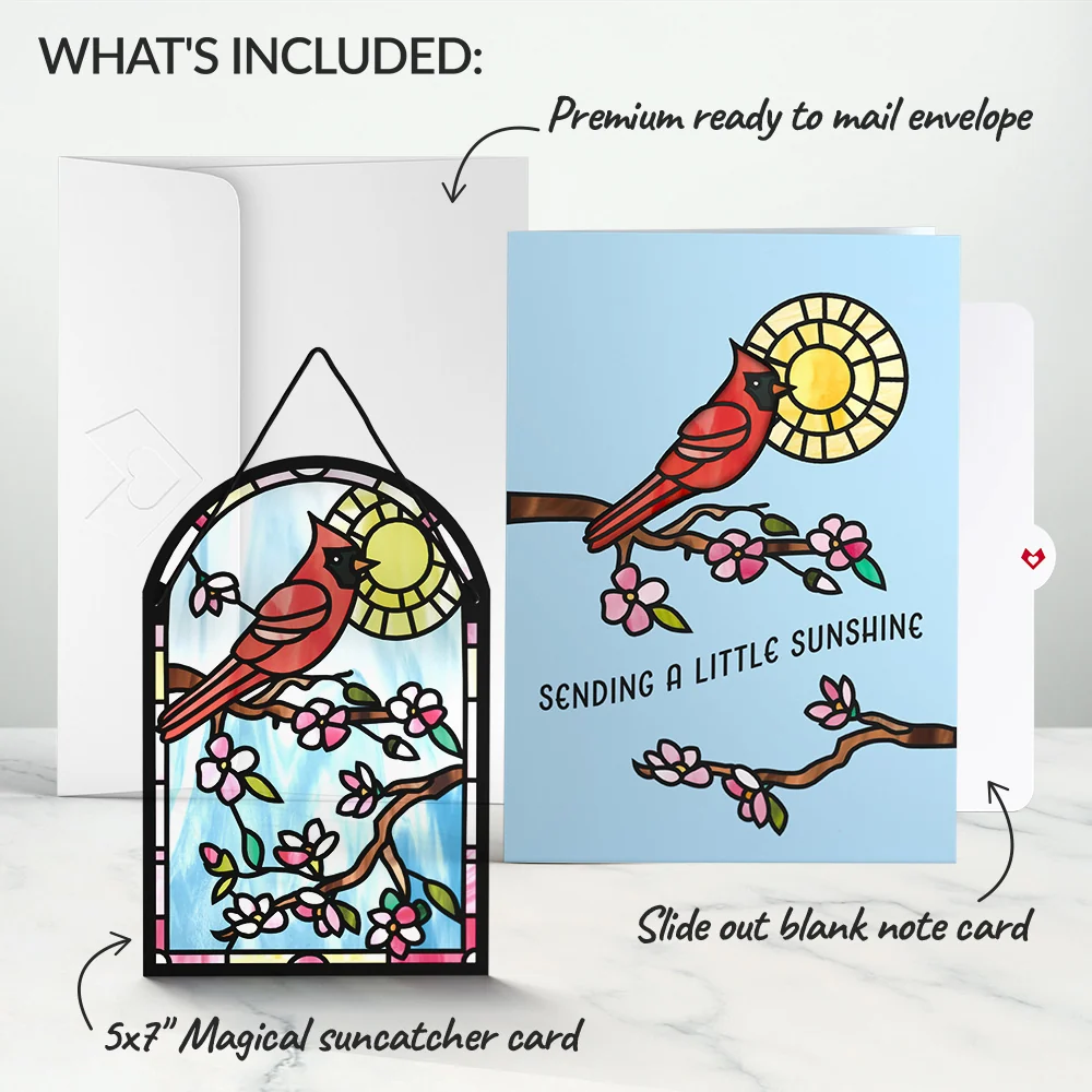 Lovepop Sending Sunshine Cardinal Suncatcher Card - Image 6