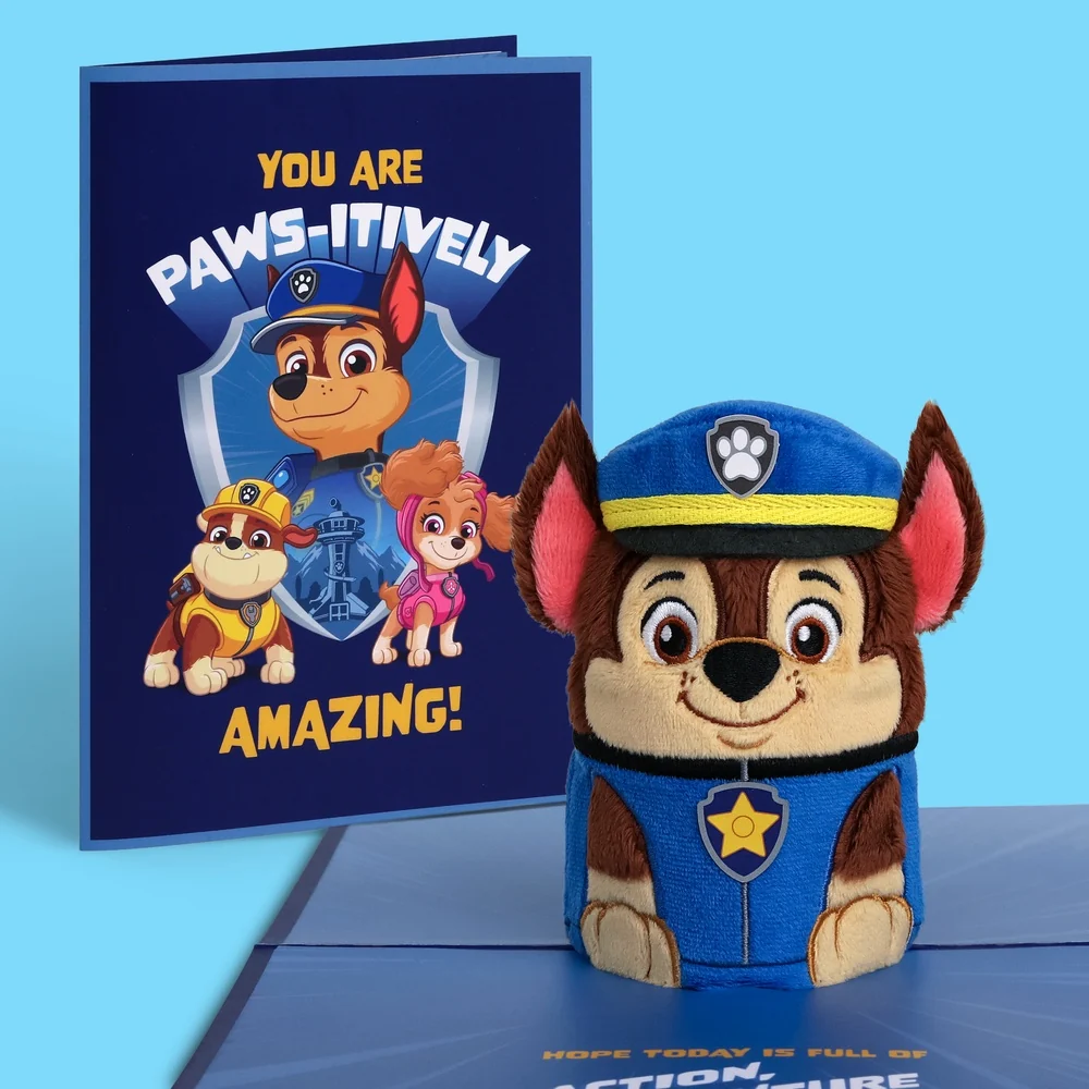 Lovepop PAW Patrol Chase 'Paws-itively Amazing' Plushpop Card