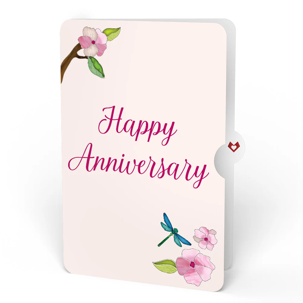 Lovepop Sun-dappled Cherry Blossom Anniversary Suncatcher Bouquet and Sentiment Set Glass - Image 4