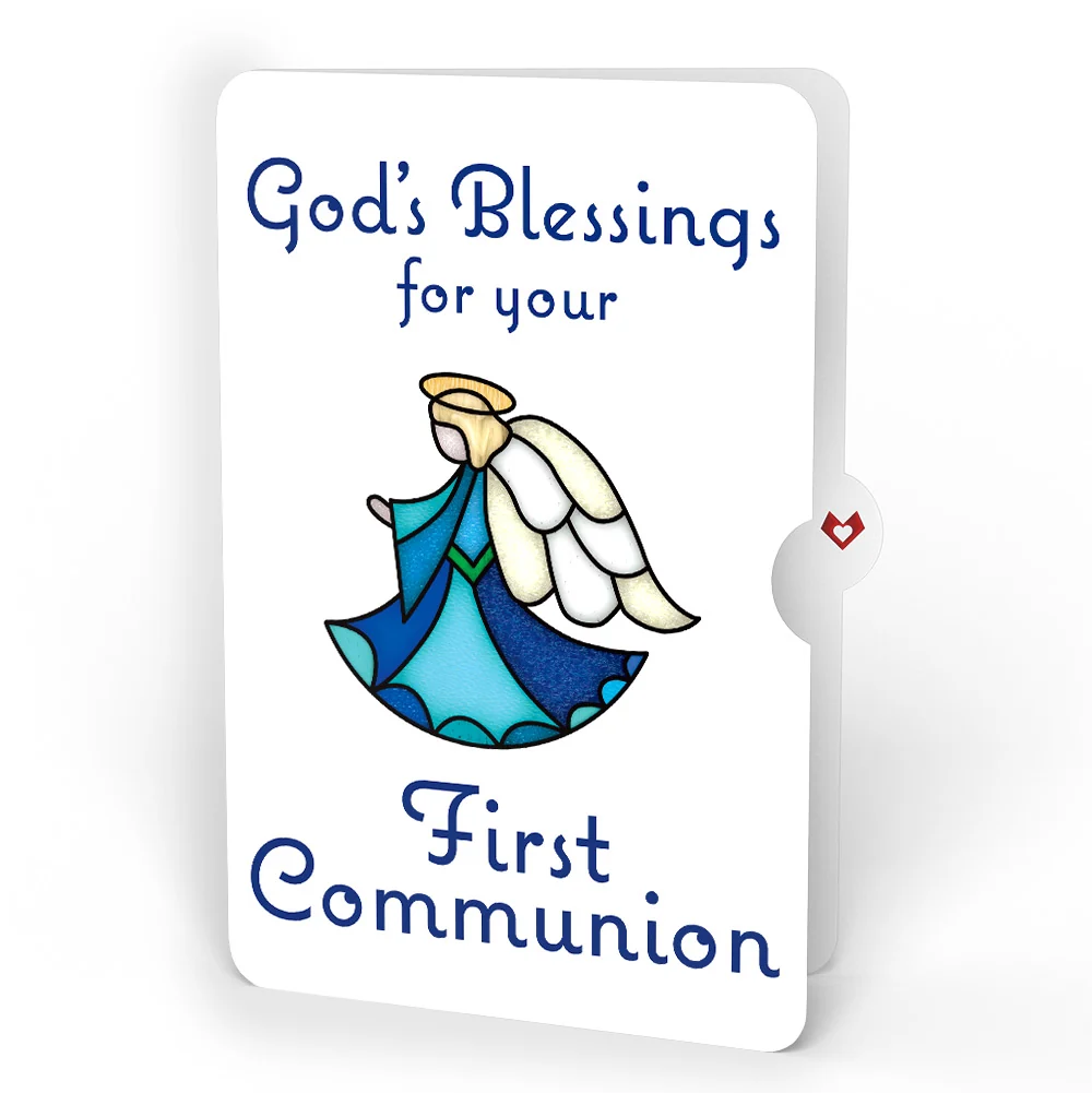 Lovepop Angel Blessings to You First Communion Suncatcher Card and Sentiment Set Glass - Image 4