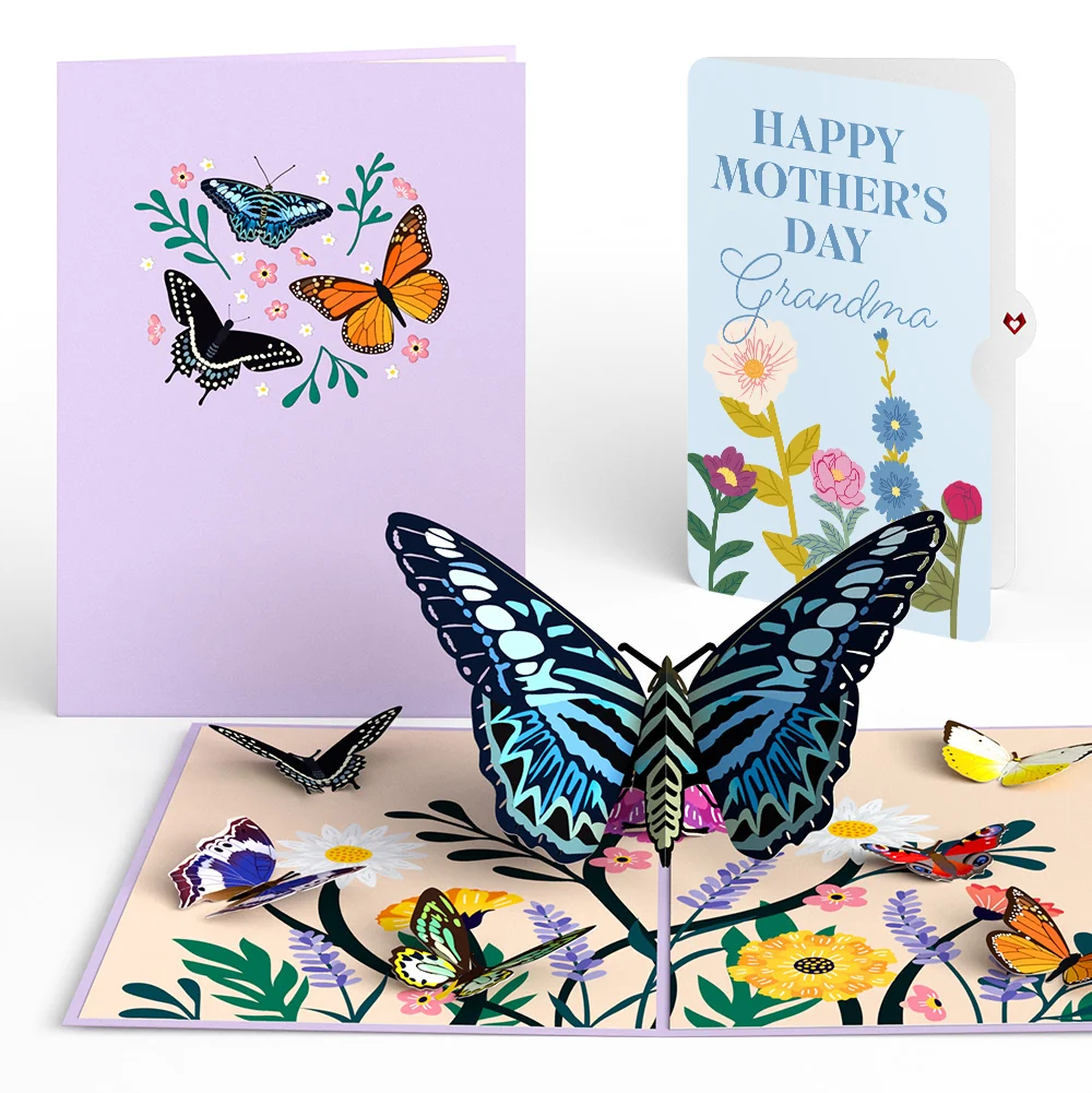 Lovepop Garden Butterflies Mother's Day Pop-Up Card and Sentiment Set for Grandma