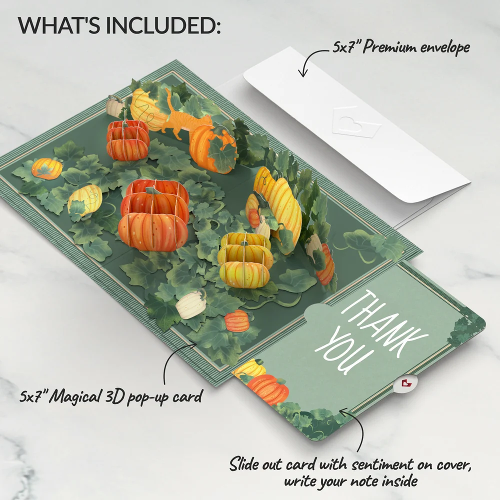 Lovepop Happy Fall Pumpkin Patch Thank You Pop-Up Card and Sentiment Set - Image 2